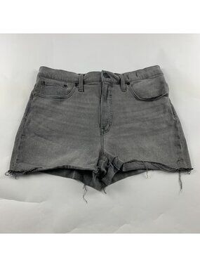 Madewell Gray Stretch Denim High Rise Cutoff Shorts 31